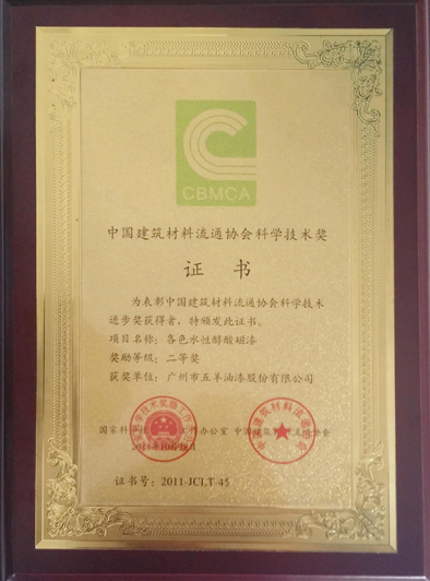 中国建筑材料流通协会科学技术奖